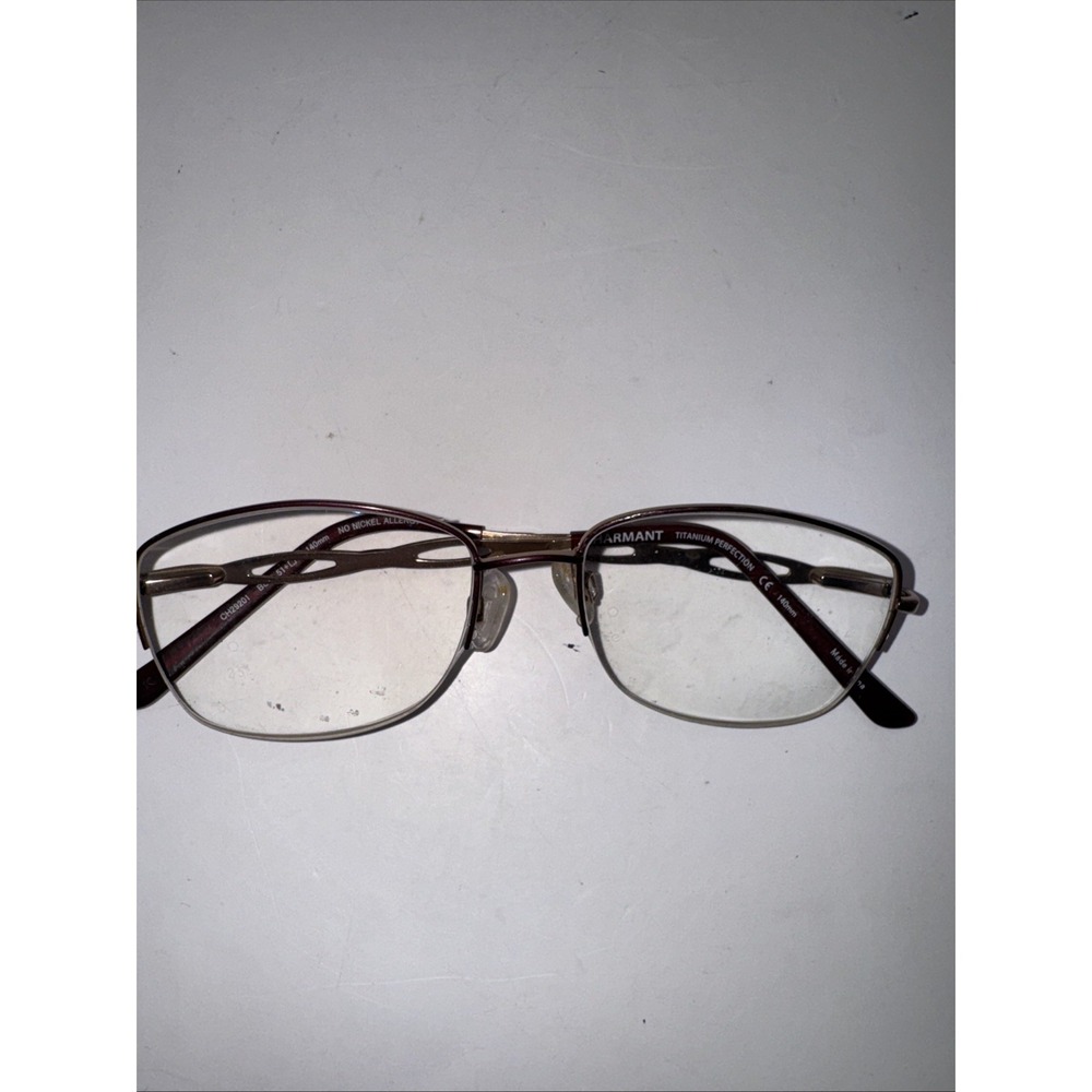 NEW‎ CHARMANT CH29201 BU BURGUNDY GOLD AUTHENTIC EYEGLASSES 51-17